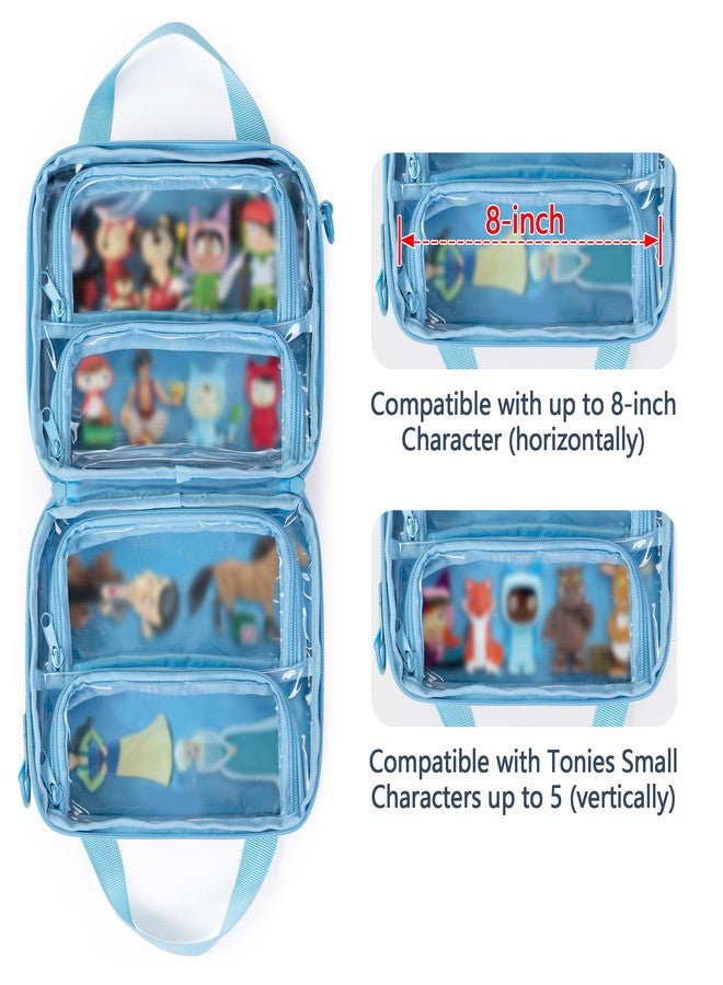 LoDrid Case Compatible with Toniebox Character (Up to 20), Figure Case Holder for Audio Player Figure with Handle and Shoulder Strap, Blue, Bag Only (Patent Design) - Image 3